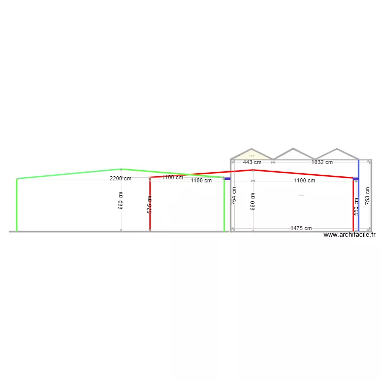 hangar serre 4 et 5. Plan de 