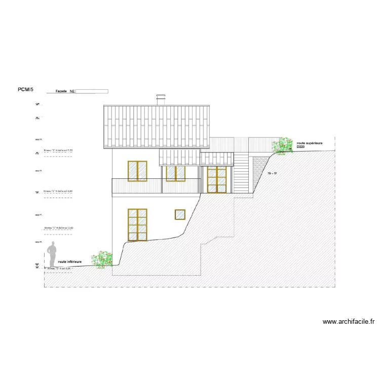 PCMI5 FACADE Nord Est. Plan de PCMI5 FACADE Nord Est. Plan de