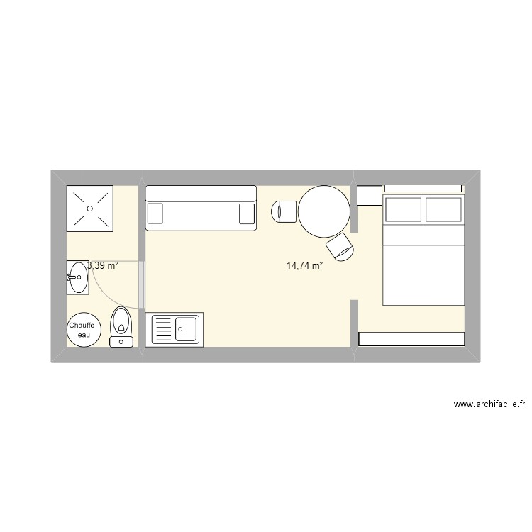 roulotte. Plan de 0 pièce et 0 m2