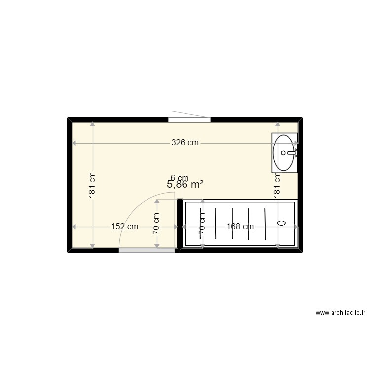 THUILOT DIDIER . Plan de 1 pièce et 6 m2