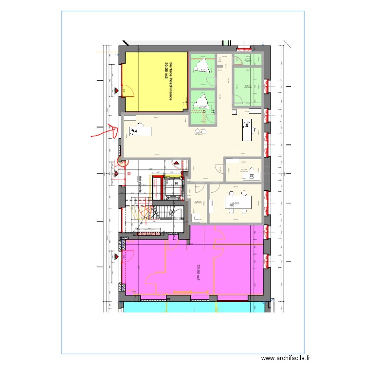 Agence Nyon. Plan de 8 pièces et 119 m2