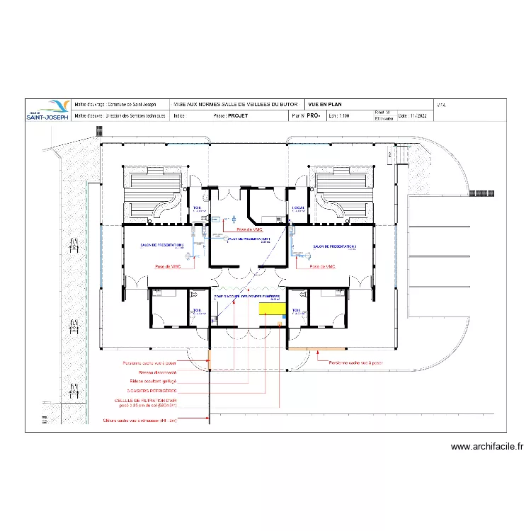 Maison de Veill&eacute;e du Butor . Plan de 