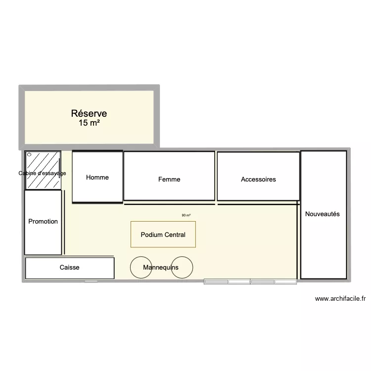 Style & Co r&eacute;am&eacute;nagement. Plan de 1  et 78 m²