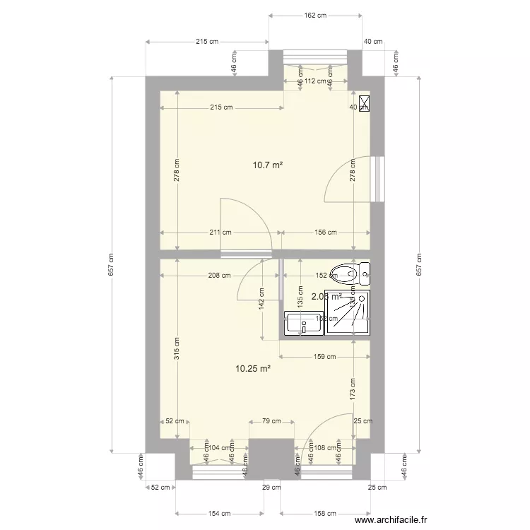appartement champagne sur oise 3. Plan de 