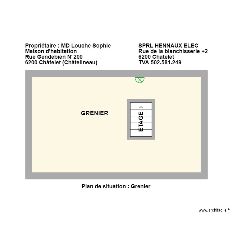 Sophie Grenier. Plan de 2 pièces et 27 m2