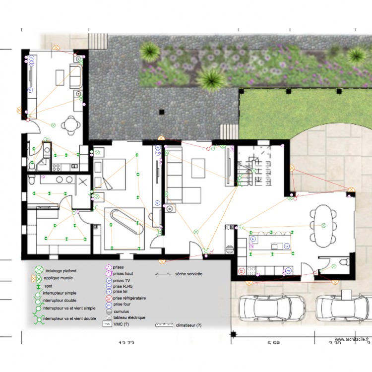 projet 2 Goldberg Rez de chaussé . Plan de 0 pièce et 0 m2