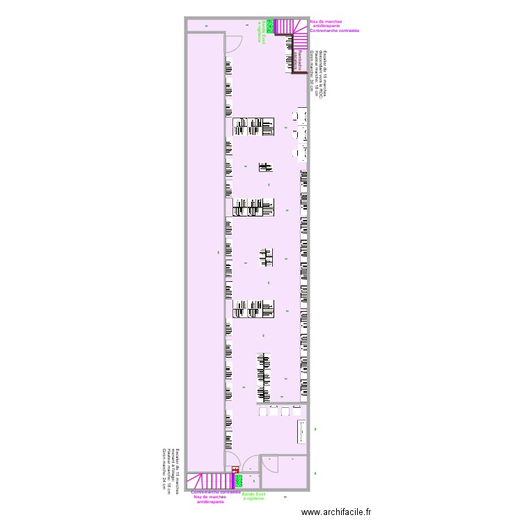 ETAGE CBG MIGNOT APRES TRAVAUX. Plan de 0 pièce et 0 m2