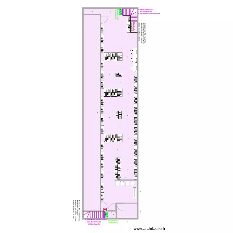 ETAGE CBG MIGNOT APRES TRAVAUX. Plan de 