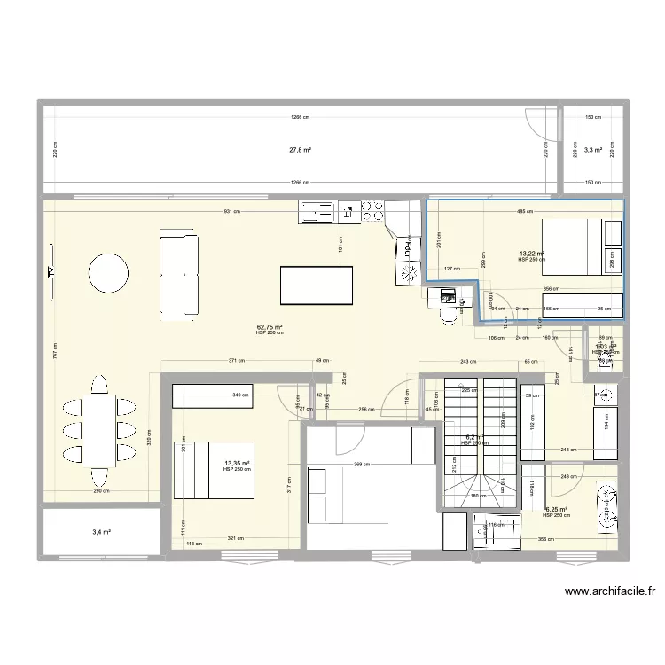 montchat 1er etage - am&eacute;nagement . Plan de 