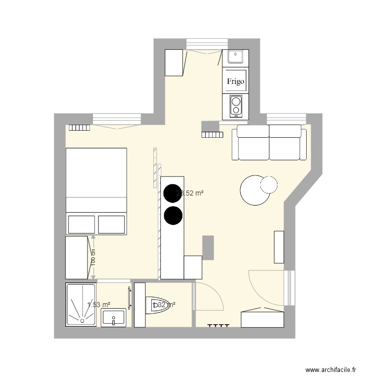 Carpeaux. Plan de 0 pièce et 0 m2