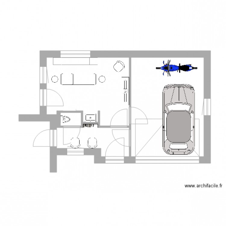 Garage Moustier Projet 1. Plan de 0 pièce et 0 m2