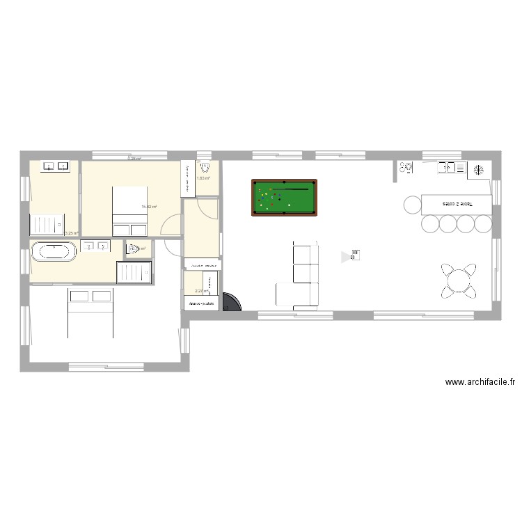 projet maison 120M2. Plan de 0 pièce et 0 m2