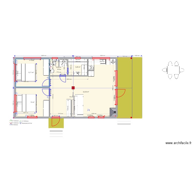 barn2. Plan de 7 pièces et 73 m2