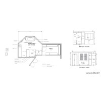 Salle de bain des maitre mur angle meuble Lavabo 72 pces option 2