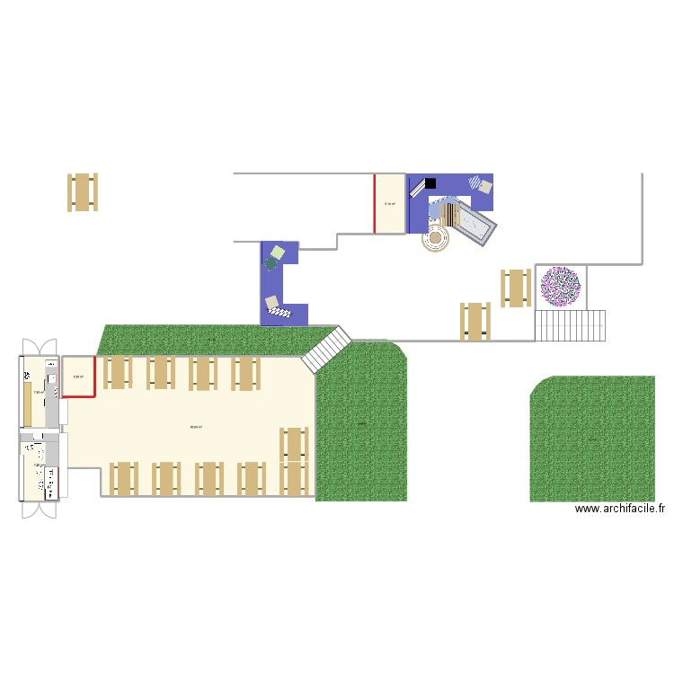 terrasse G. Plan de 0 pièce et 0 m2