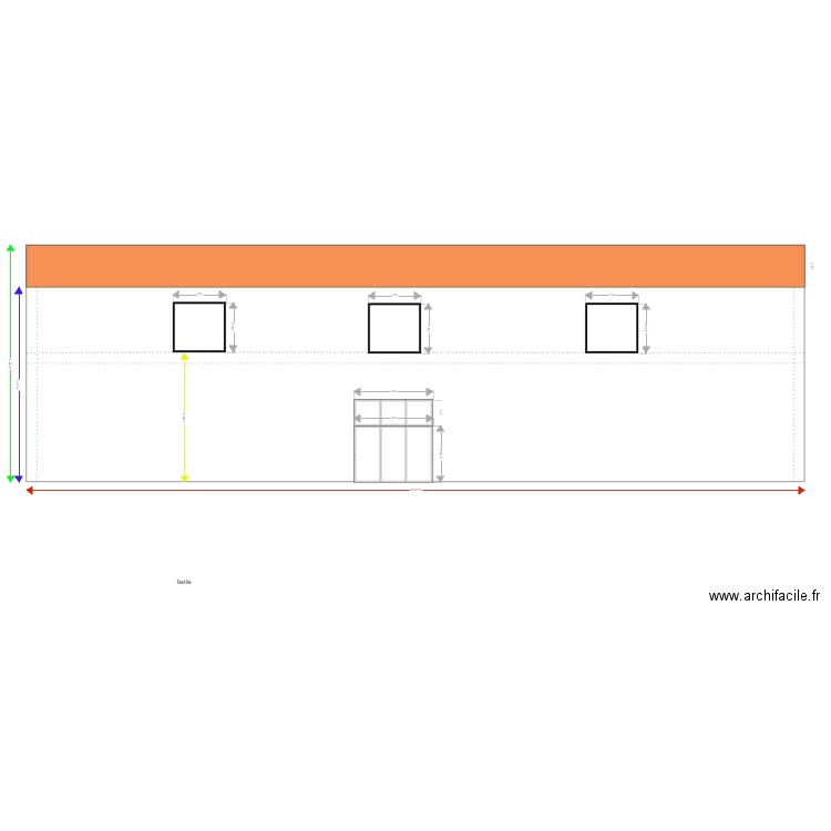 façade nord trilla. Plan de 0 pièce et 0 m2