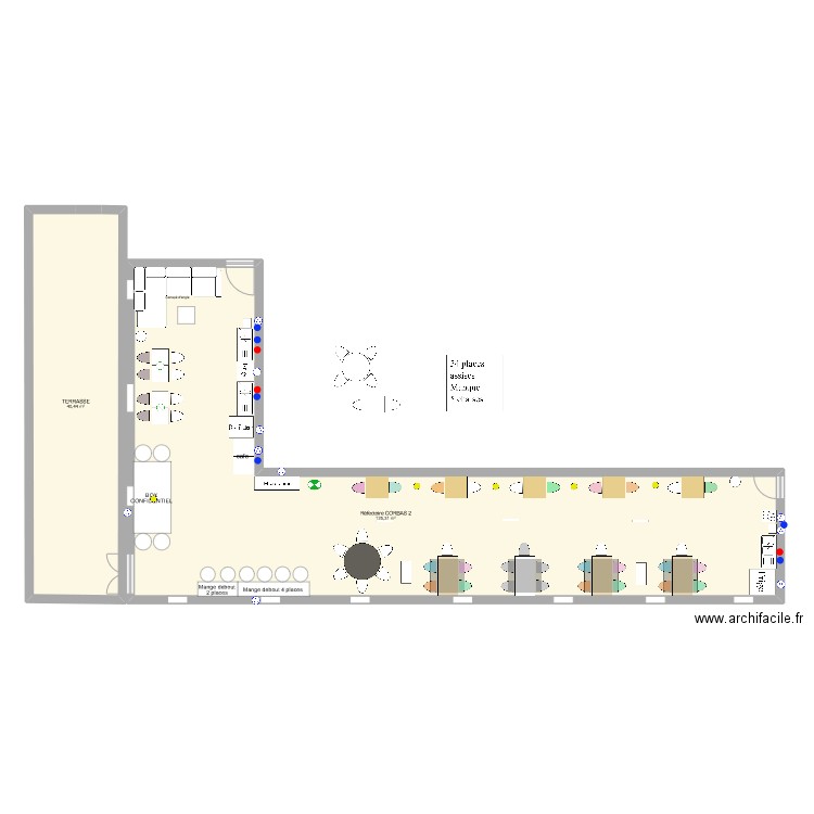 REFECTOIRE CORBAS2 1. Plan de 2 pièces et 166 m2