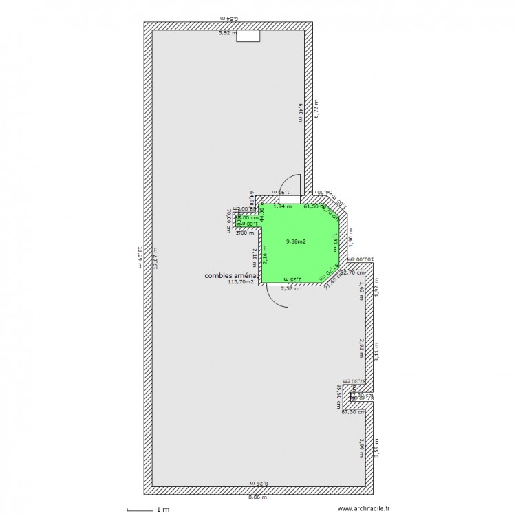 Stassart.combles.1. Plan de 0 pièce et 0 m2