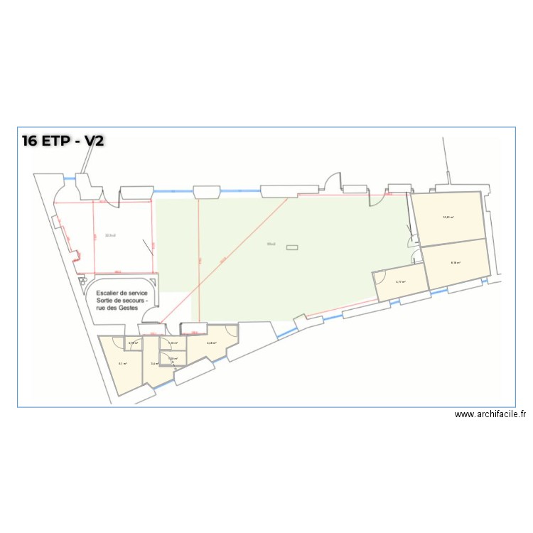 Bureau. Plan de 0 pièce et 0 m2