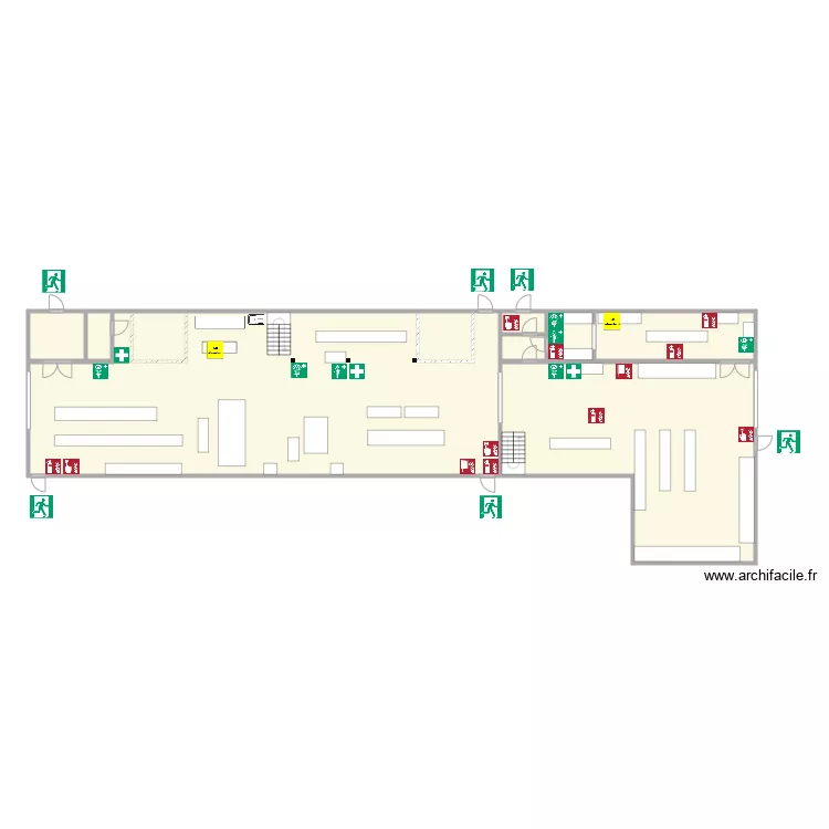 Plan hall MEO rdc. Plan de 