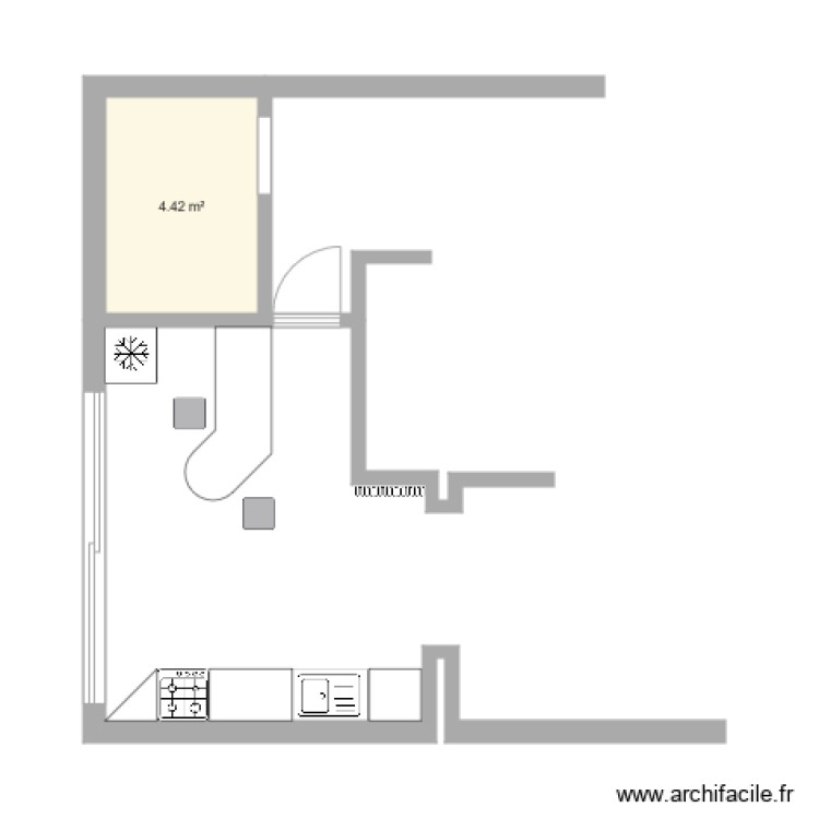 plan cuisine. Plan de 0 pièce et 0 m2
