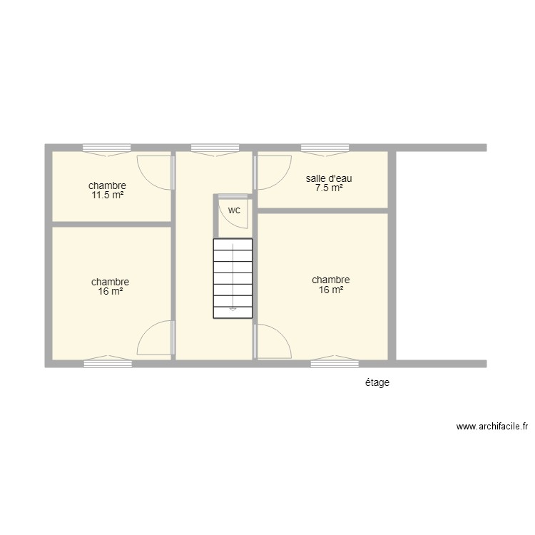 9060. Plan de 10 pièces et 57 m2