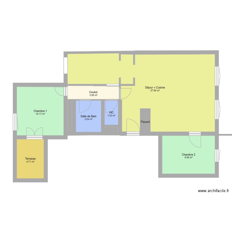 Appart Plessis Ben. Plan de 0 pièce et 0 m2