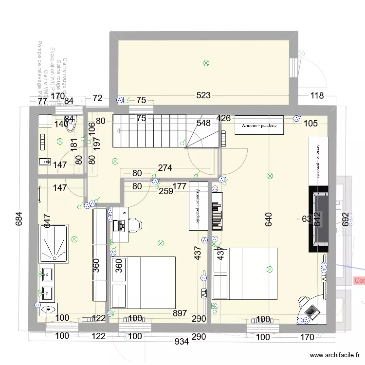 Le Pouget 2023 08 04 Rdc elec P+ I. Plan de 