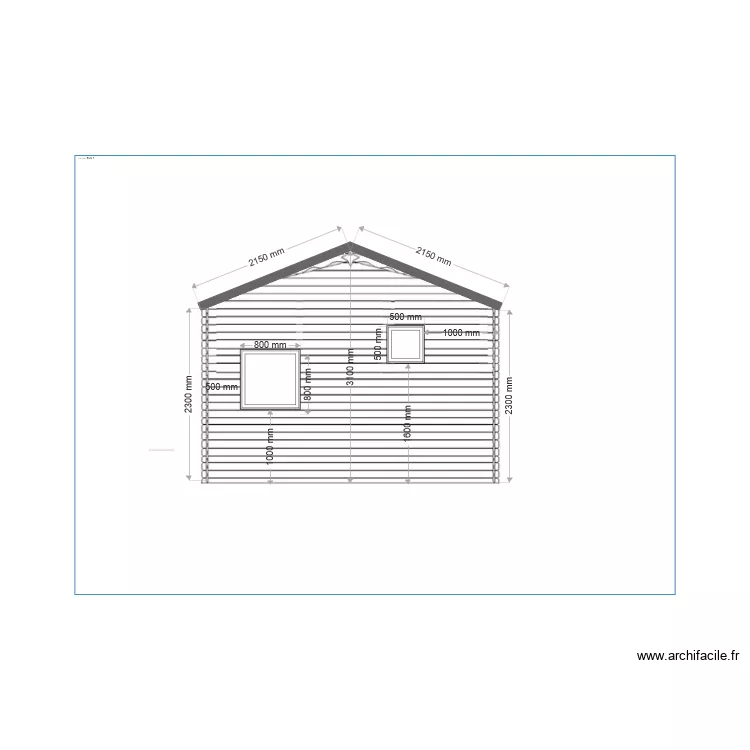 PLAN COUPE FACADE DROITE. Plan de 