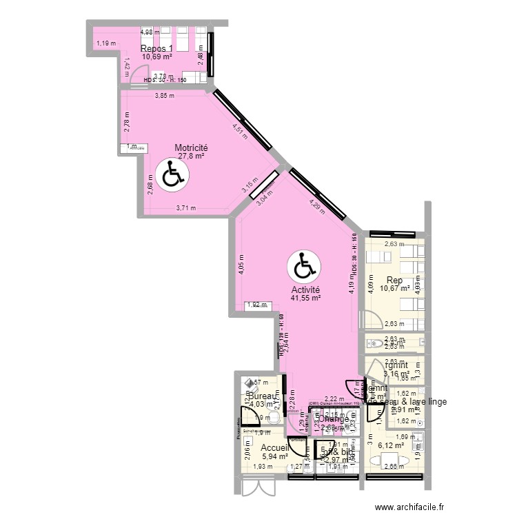 92 Nanterre 118 Salvador Projet rectif cote_Bienvenu_Prop 02. Plan de 13 pièces et 122 m2