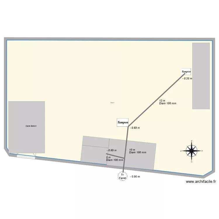 Maisoncelles en Brie Tt a Egout. Plan de Maisoncelles en Brie Tt a Egout. Plan de