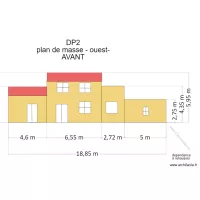 plan de masse -ouest- dependance &agrave; rehausser avec cotes