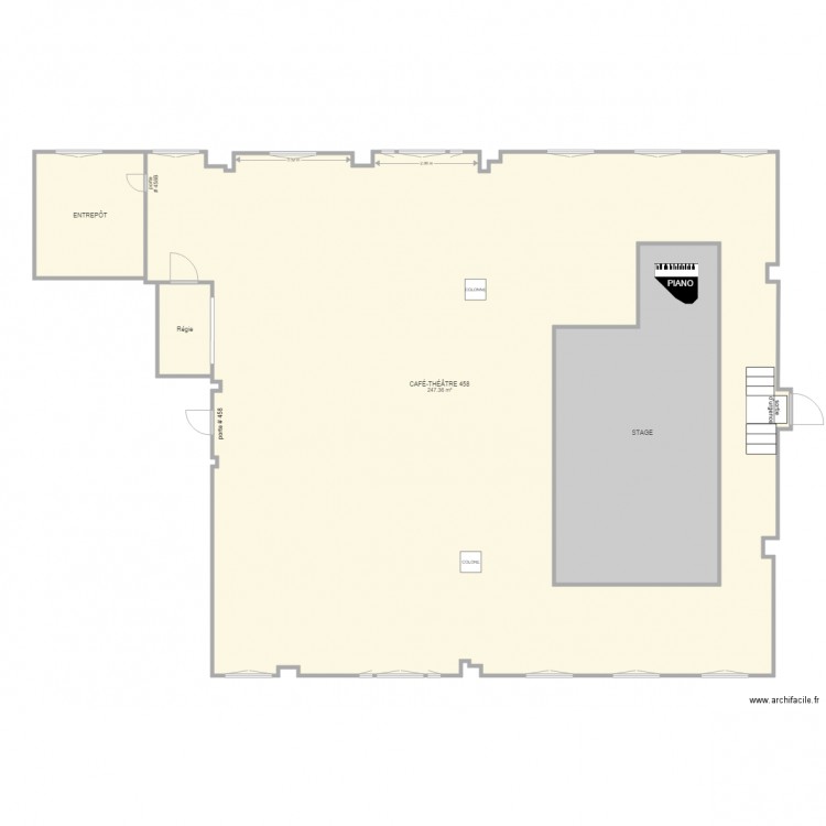 café théâtre 458. Plan de 0 pièce et 0 m2