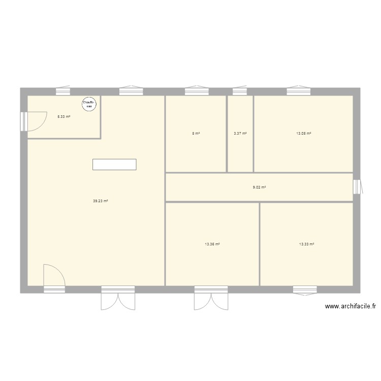 simplex. Plan de 0 pièce et 0 m2