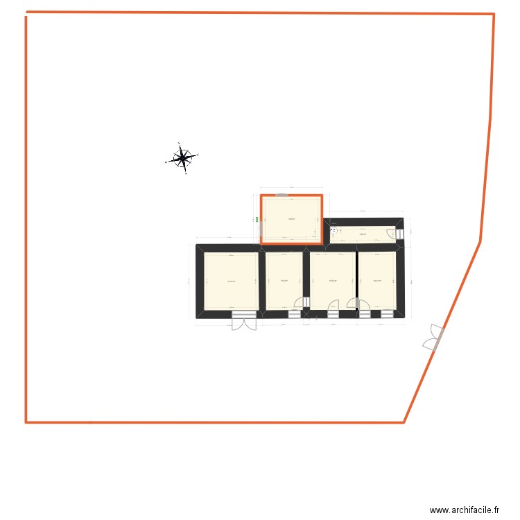 DORDIVES   DEMANDE TRAVAUX. Plan de 6 pièces et 104 m2