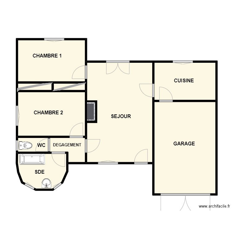 REIGNIER. Plan de 9 pièces et 86 m2