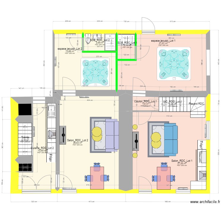 Projet IDR 329 le rocher ruffel 35560 la fontenelle_Projeté. Plan de 27 pièces et 187 m2