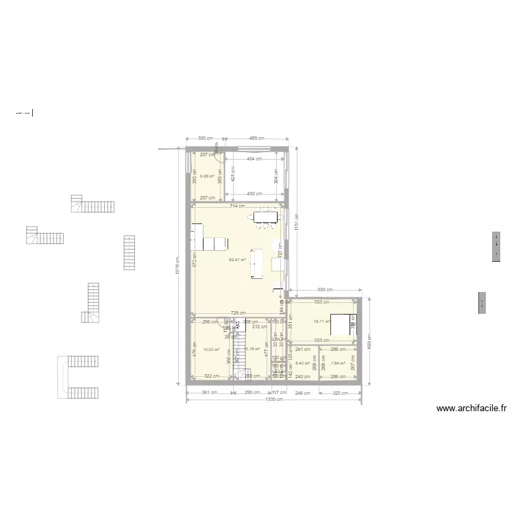 version JJ ENT Face 1501. Plan de 