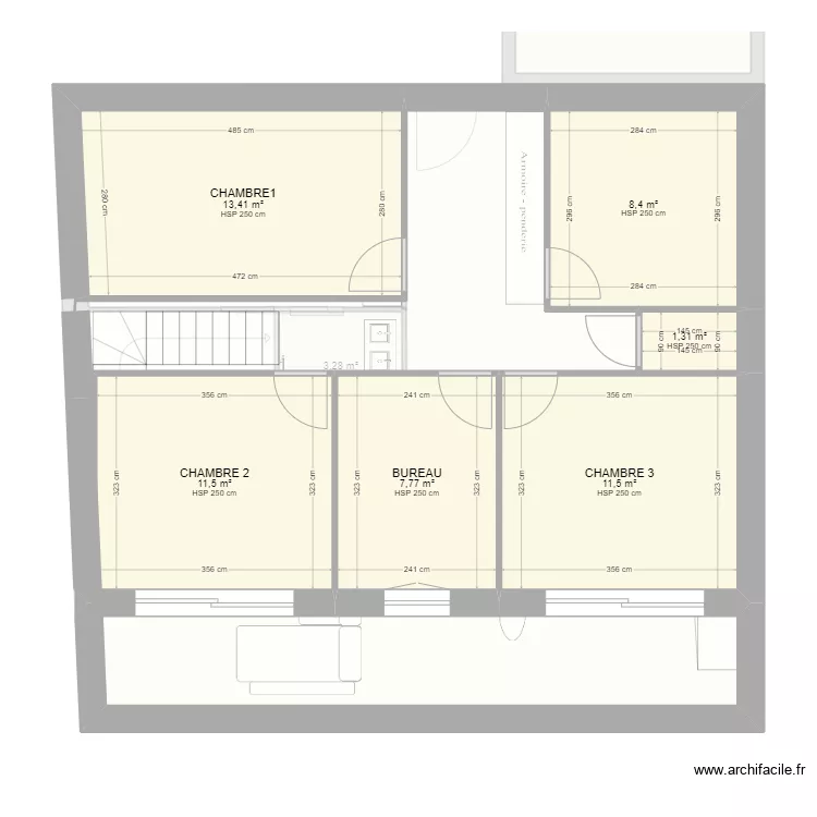 MAISON CHEMINEAU. Plan de 
