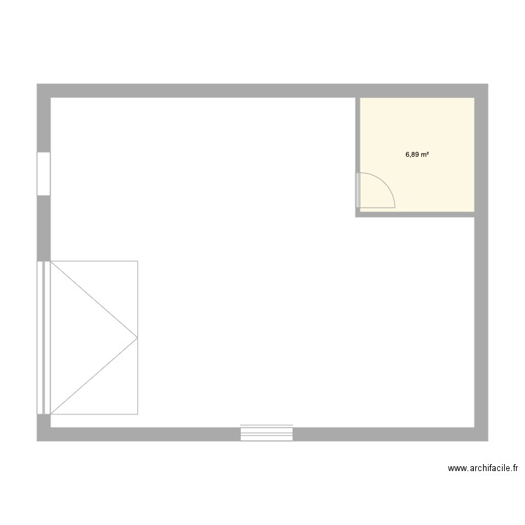 MAISON AVEC SOUS SOL. Plan de 2 pièces et 14 m2