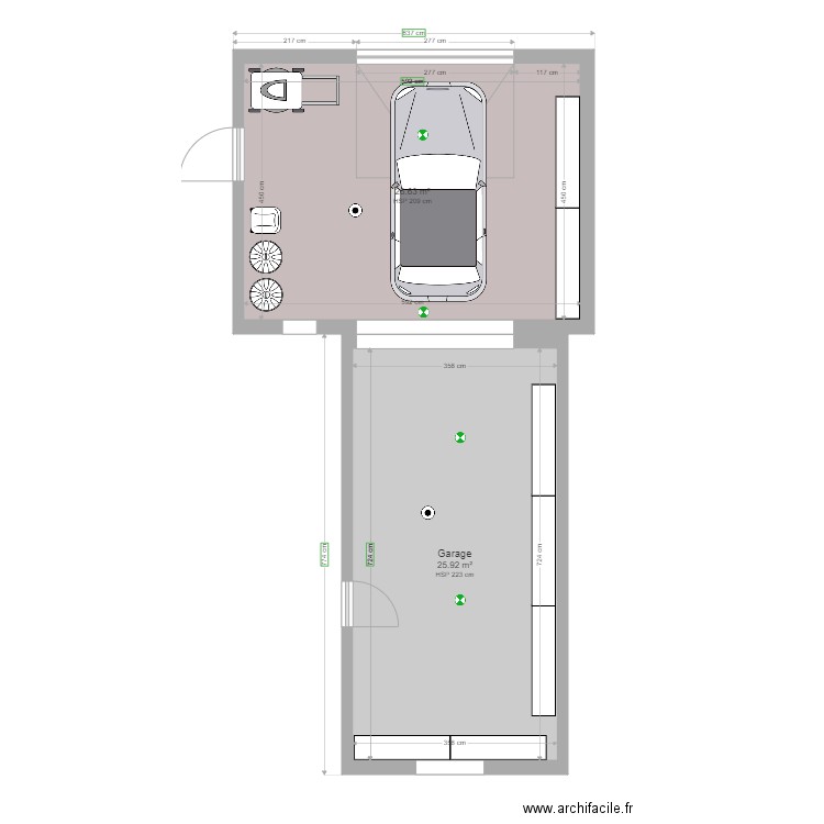 Extension garage 1. Plan de 0 pièce et 0 m2