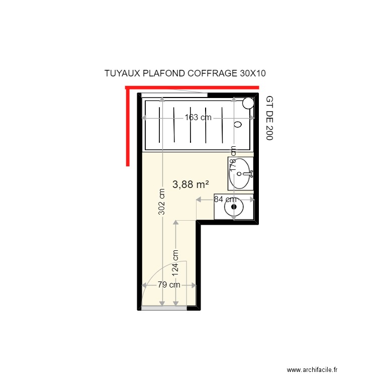 FILLION MARTINE . Plan de 1 pièce et 4 m2