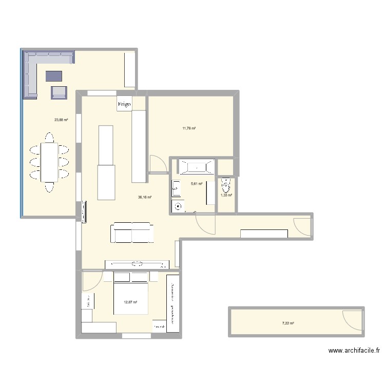 Appartement Nantes 101. Plan de 0 pièce et 0 m2