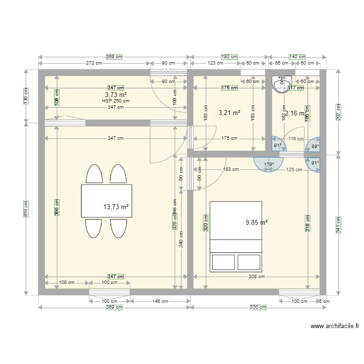 Studio Moderne de Yaouba. Plan de 0 pièce et 0 m2