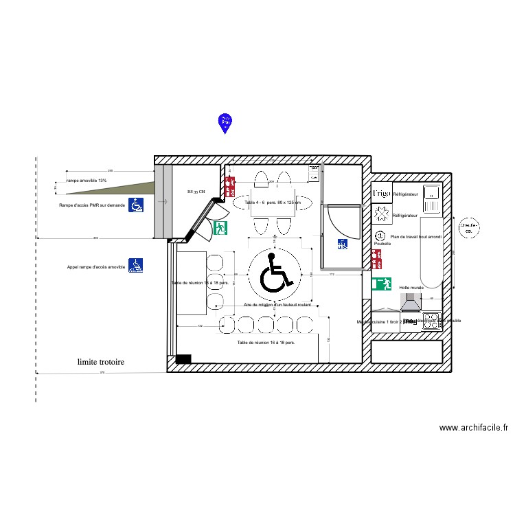 ERP 1. Plan de 6 pièces et 39 m2