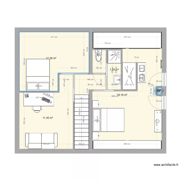 Etage maison 2. Plan de 0 pièce et 0 m2