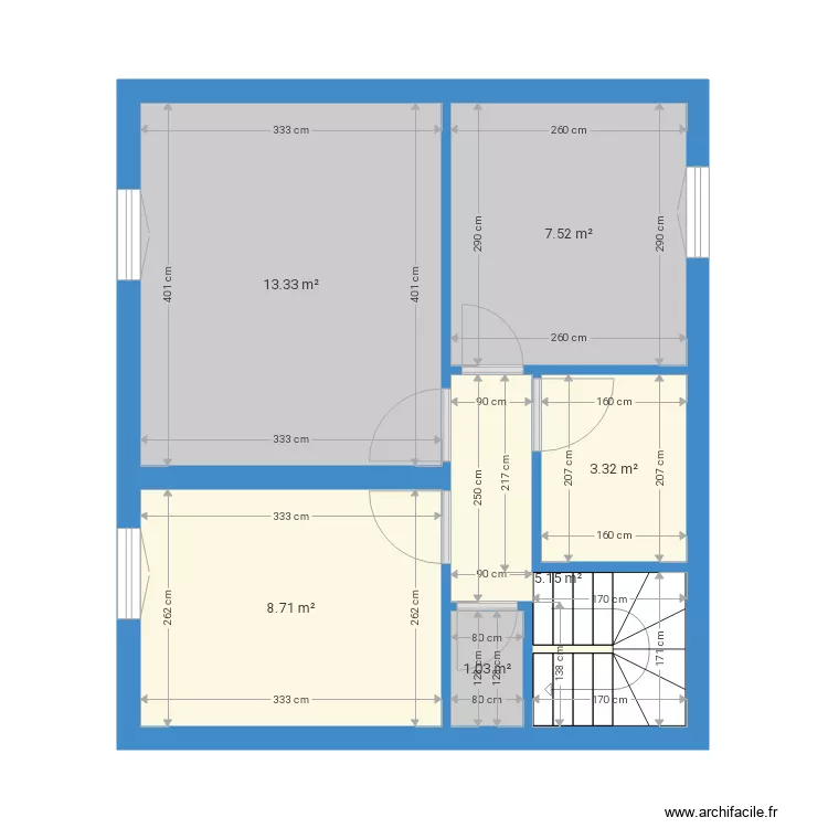 maison &eacute;tage. Plan de 