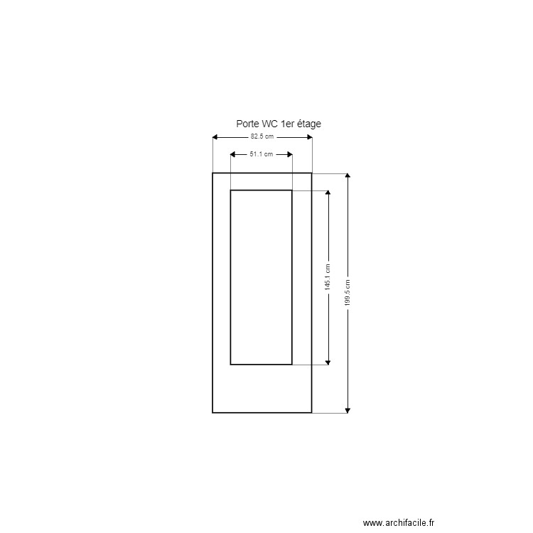 Porte WC 1er étage. Plan de 0 pièce et 0 m2