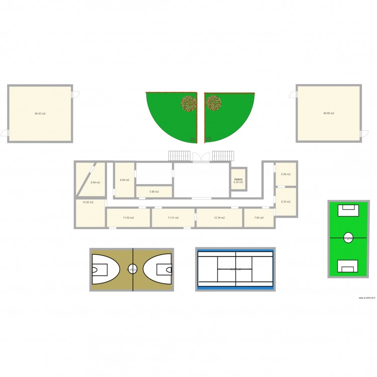 Collège Idéal. Plan de 0 pièce et 0 m2