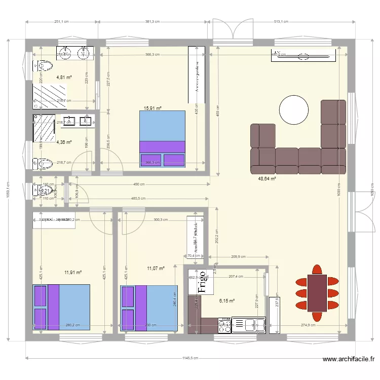 Maison. Plan de 
